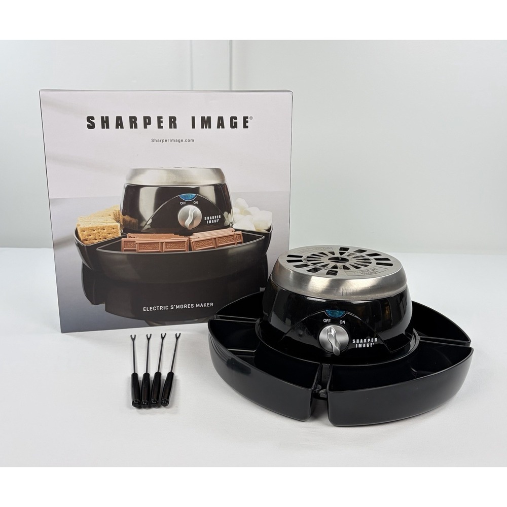 Sharper Image Electric S'mores Maker Set Tabletop W/ Heating Unit Roasting Forks